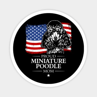 Proud Miniature Poodle Mom American Flag patriotic dog Magnet